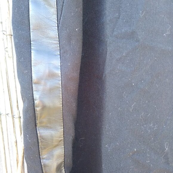 The Limited Straight Black Women's Skirt Faux Leather Sides - 4 - Picture 4 of 8